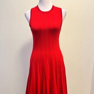 NWT Lauren Ralph Lauren Fit & Flare Dress Red